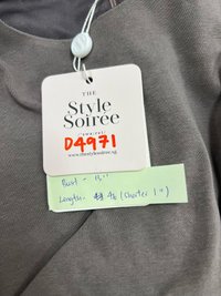 DEFECT | Ryenne Ruched Tee Midi in Dark Grey in XS