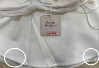 DEFECT | Posey Peplum Romper in White in M