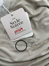 DEFECT | Sienna Sleeved Padded Top in Nude Grey in M