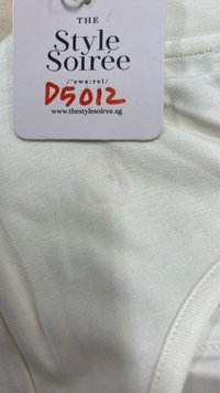 DEFECT | Beatrice Back Cut Out Tee in Cream Nude in M