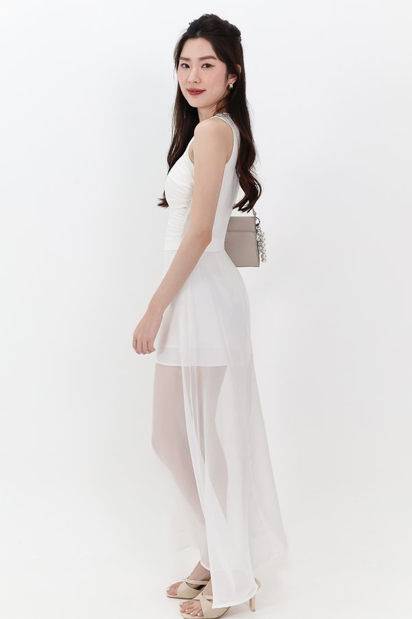 DEFECT | Mandie Mesh Skorts in White in M