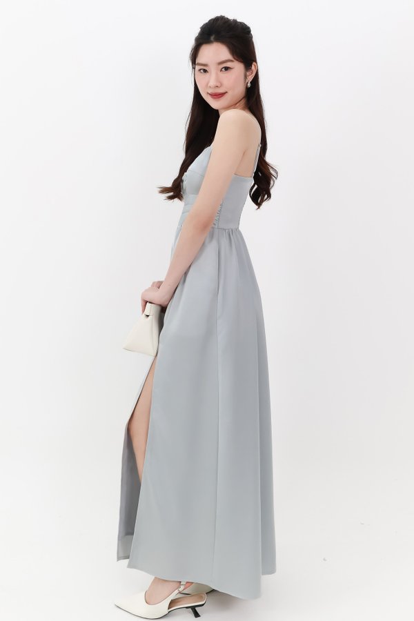 DEFECT | Terella Twist Knot Dress in Teal Blue in XL