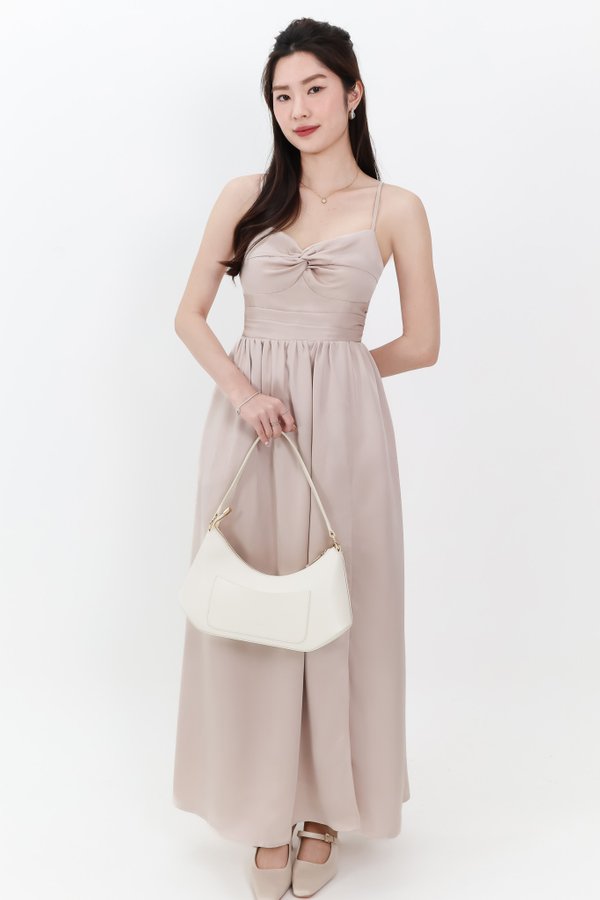 Terella Twist Knot Dress in Champagne Blush