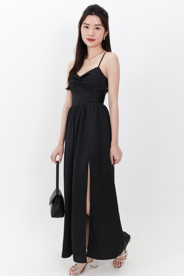 Terella Twist Knot Dress in Black