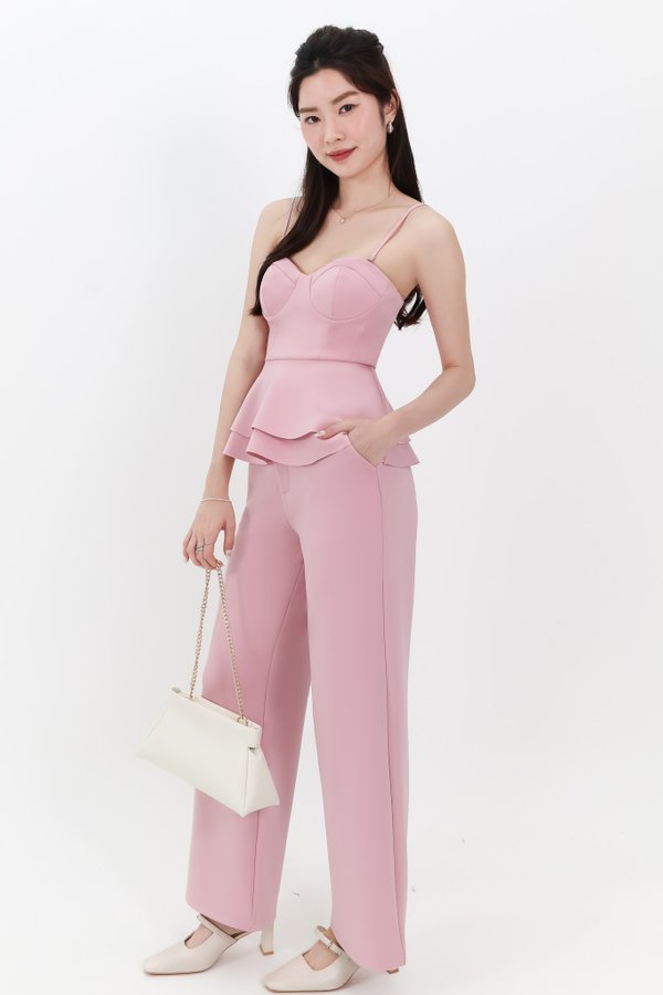 Candice Co-ord Bustier Top in Pink