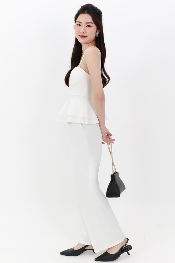DEFECT | Candice Co-ord Straight Cut Pants in White in S