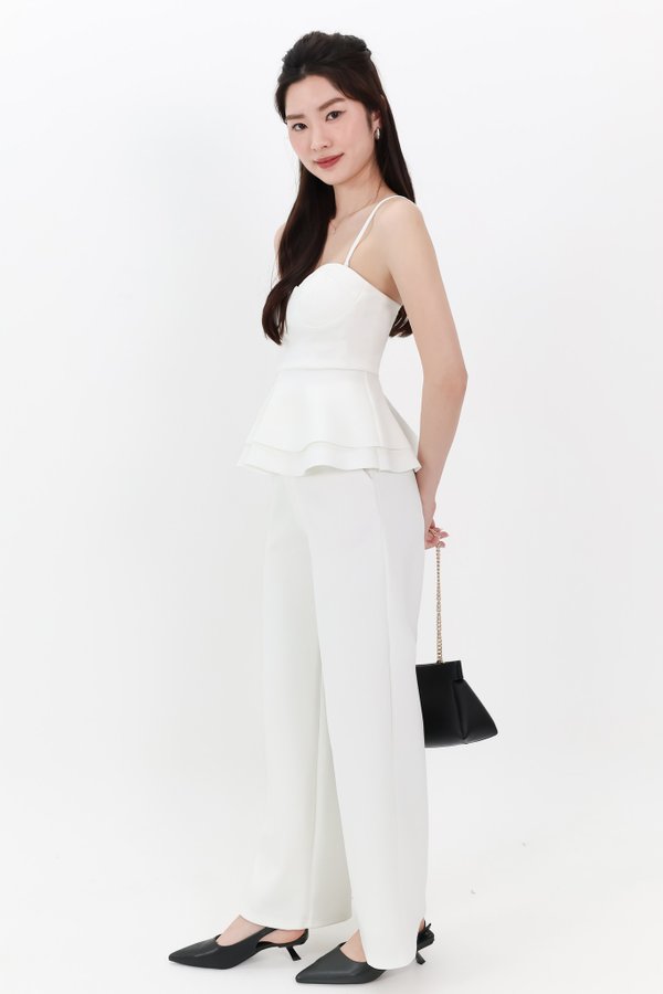 DEFECT | Candice Co-ord Bustier Top in White in M
