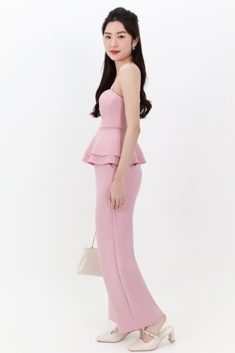 DEFECT | Candice Co-ord Straight Cut Pants in Pink in S