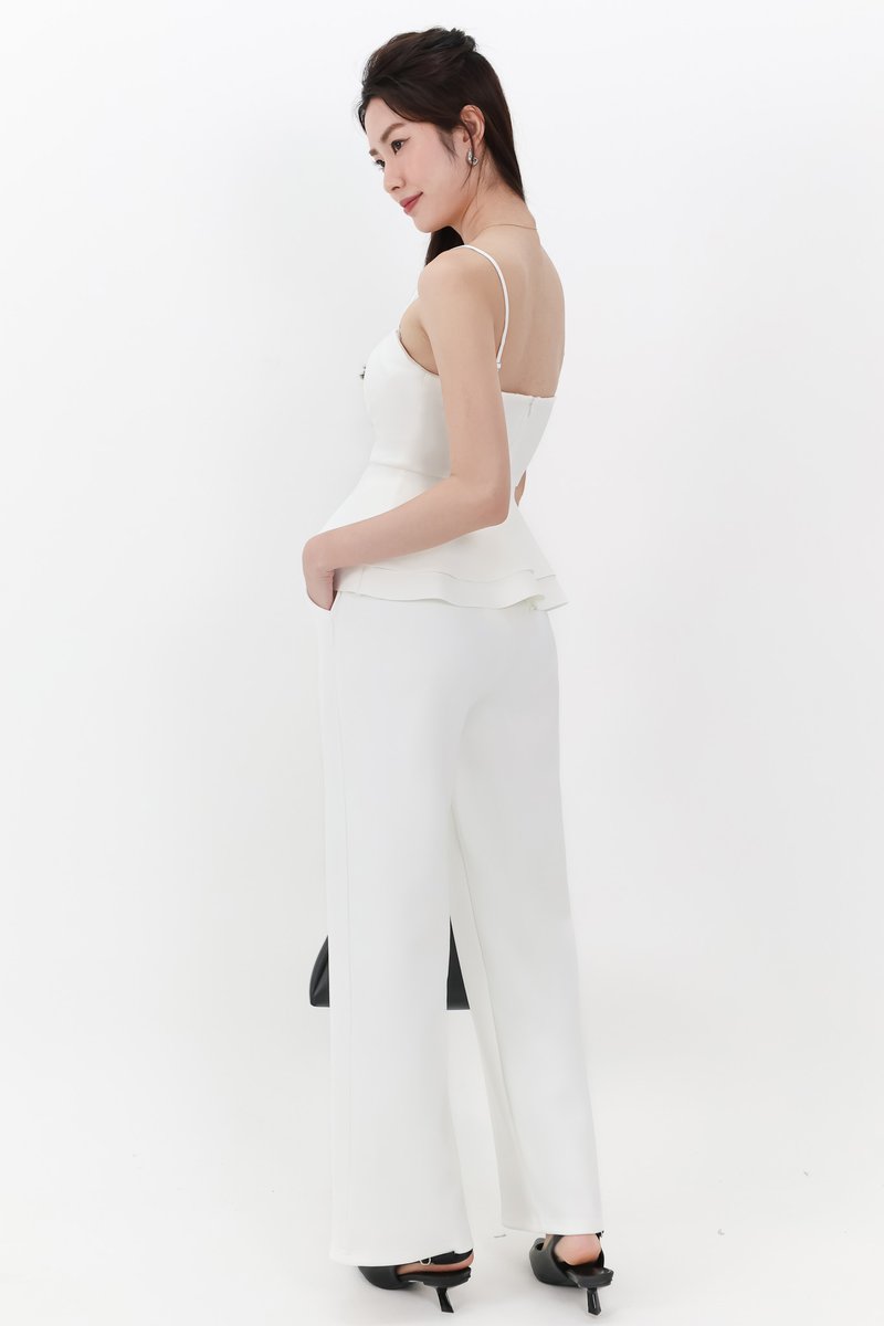 Candice Co-ord Bustier Top in White