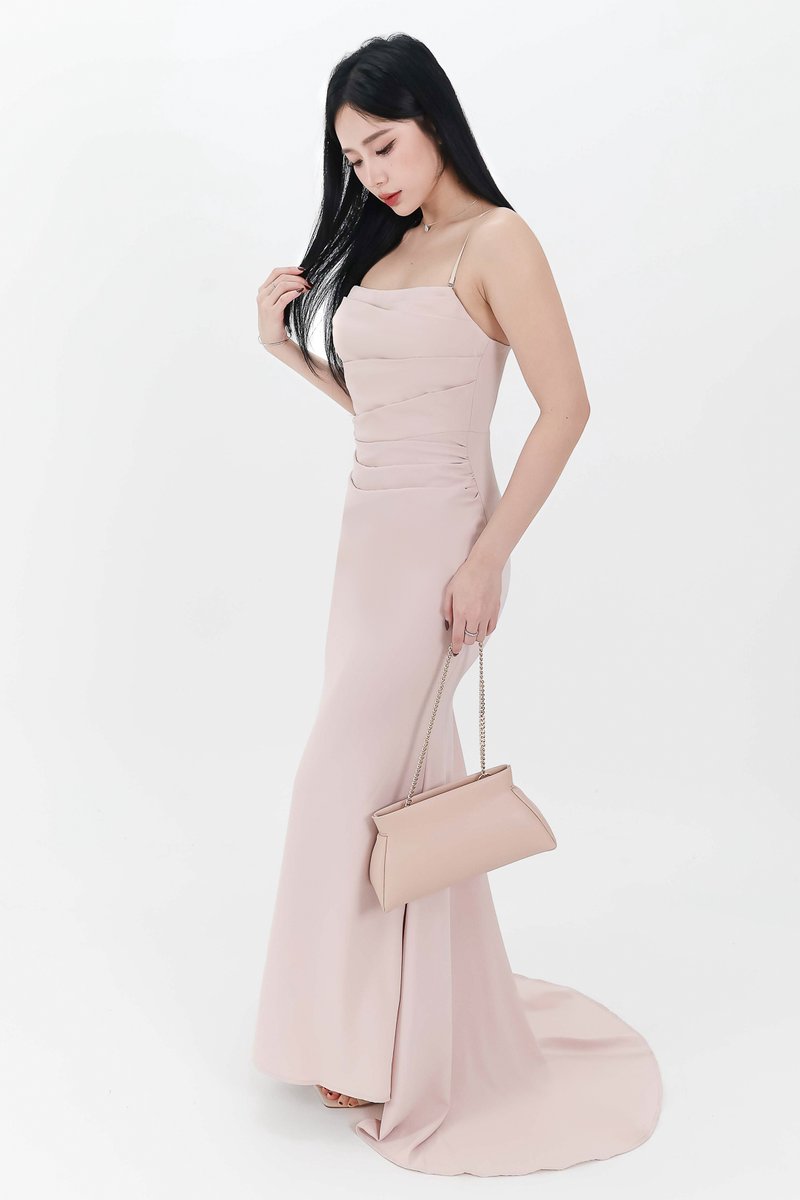 Occasion Maxi Dress in Pastel Pink