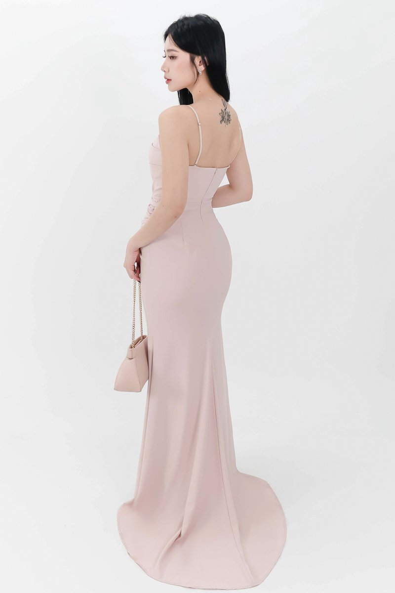 Occasion Maxi Dress in Pastel Pink