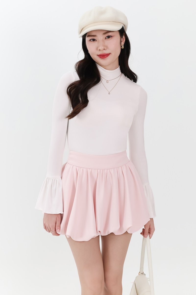 RESTOCKS | Hudson High Neck Sleeve Top V4 in White