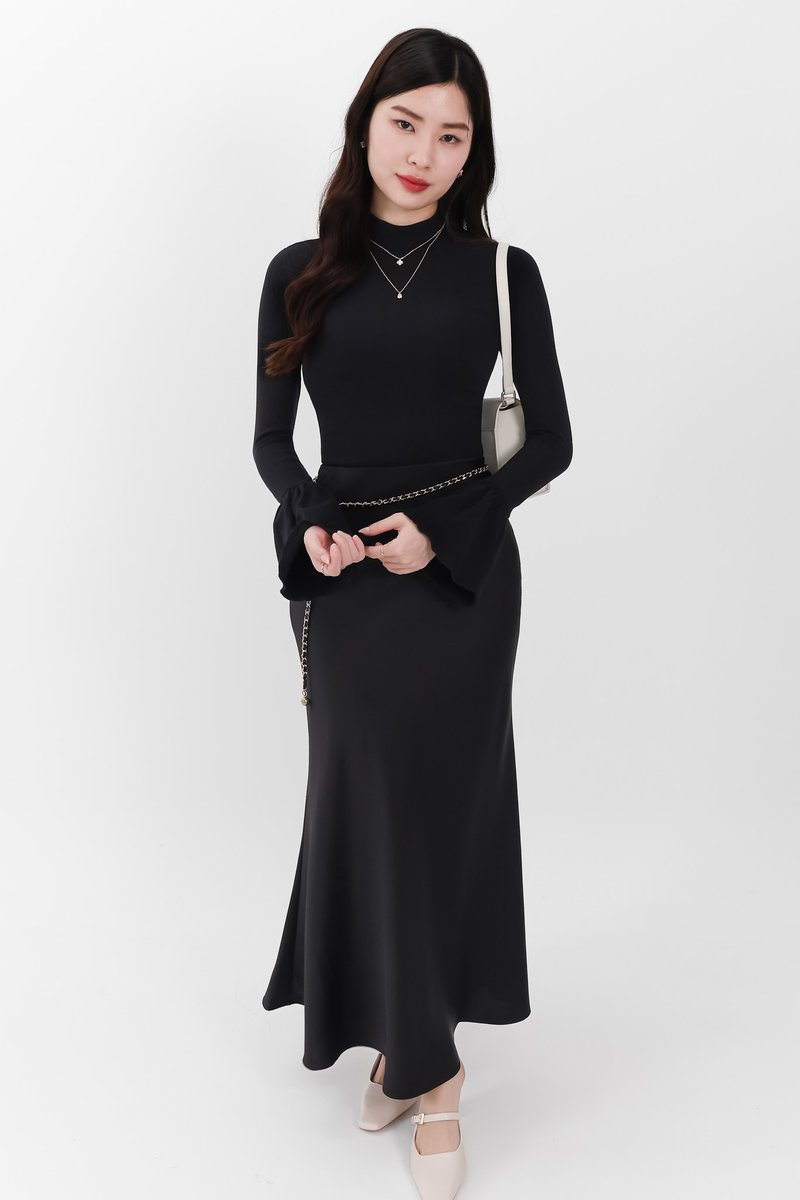 RESTOCKS | Hudson High Neck Sleeve Top V4 in Black