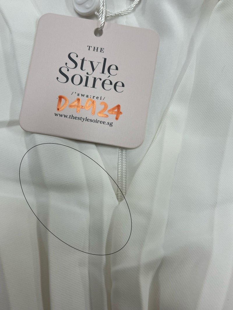 DEFECT | Caelie Chiffon Puffy Sleeve Top in White in XS