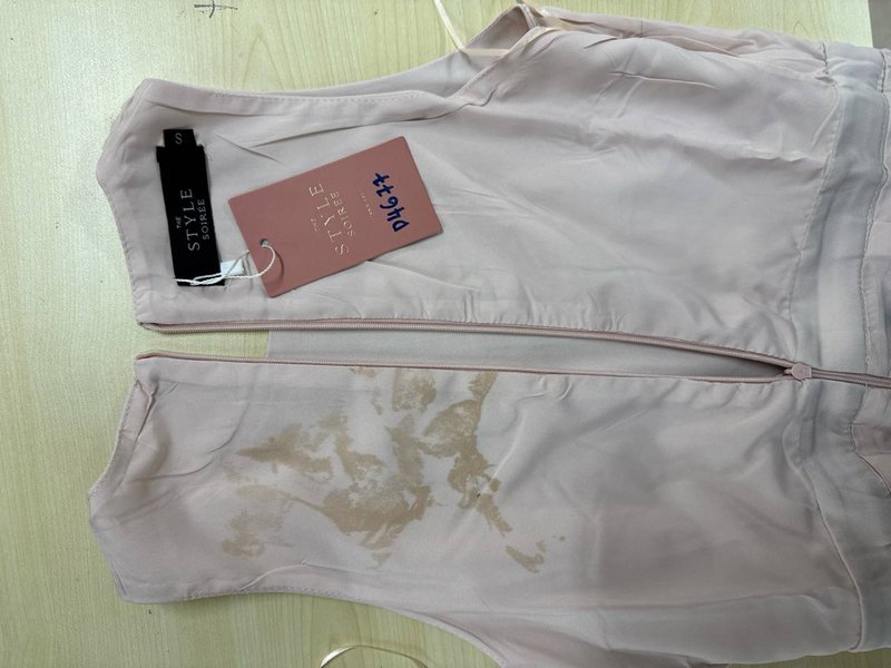 DEFECT | Ava Asymmetrical Cut Midi in Pale Pink in S