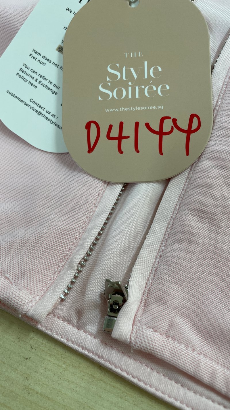 DEFECT | Marcey Mesh Co-ord Sleeved Top in Light Pink M