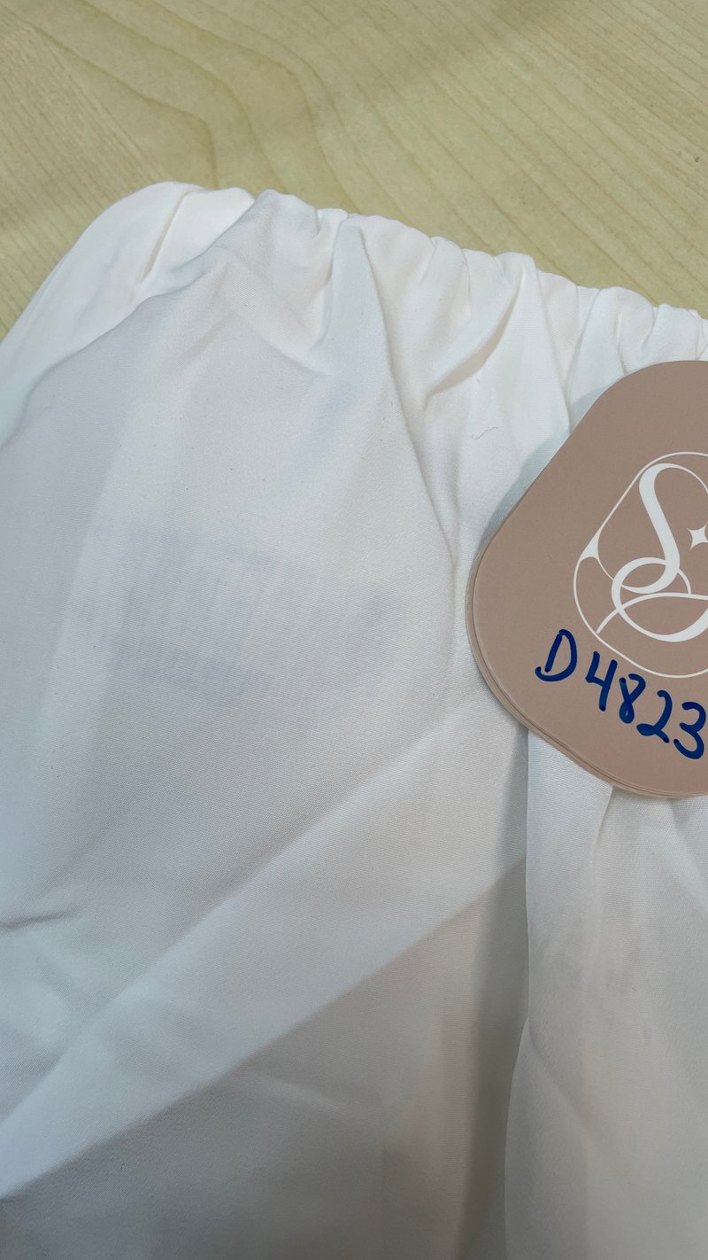 DEFECT | Tiff Tube Top with Sash in White in M DEFECT | Tiff Tube Top with Sash in White in M