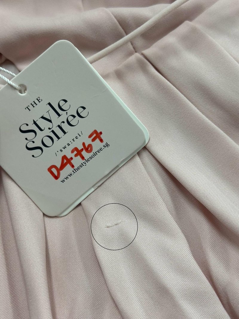 DEFECT | Pristy Pleat Bubble Hem Romper Dress in Pastel Pink in M