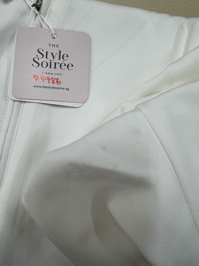 DEFECT | Celeste Co-ord Puffy Sleeve Top in White in XS