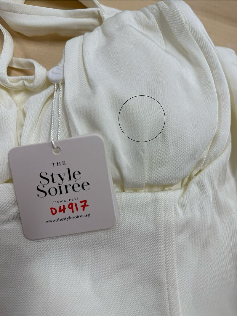 DEFECT | Britney Bustier Ribbon Top in White in XL