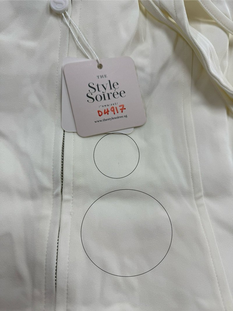 DEFECT | Britney Bustier Ribbon Top in White in XL