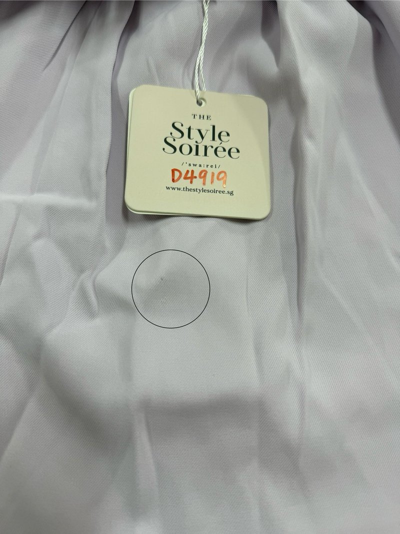 DEFECT | Rina Ribbon Romper Dress in Lilac in S DEFECT | Rina Ribbon Romper Dress in Lilac in S