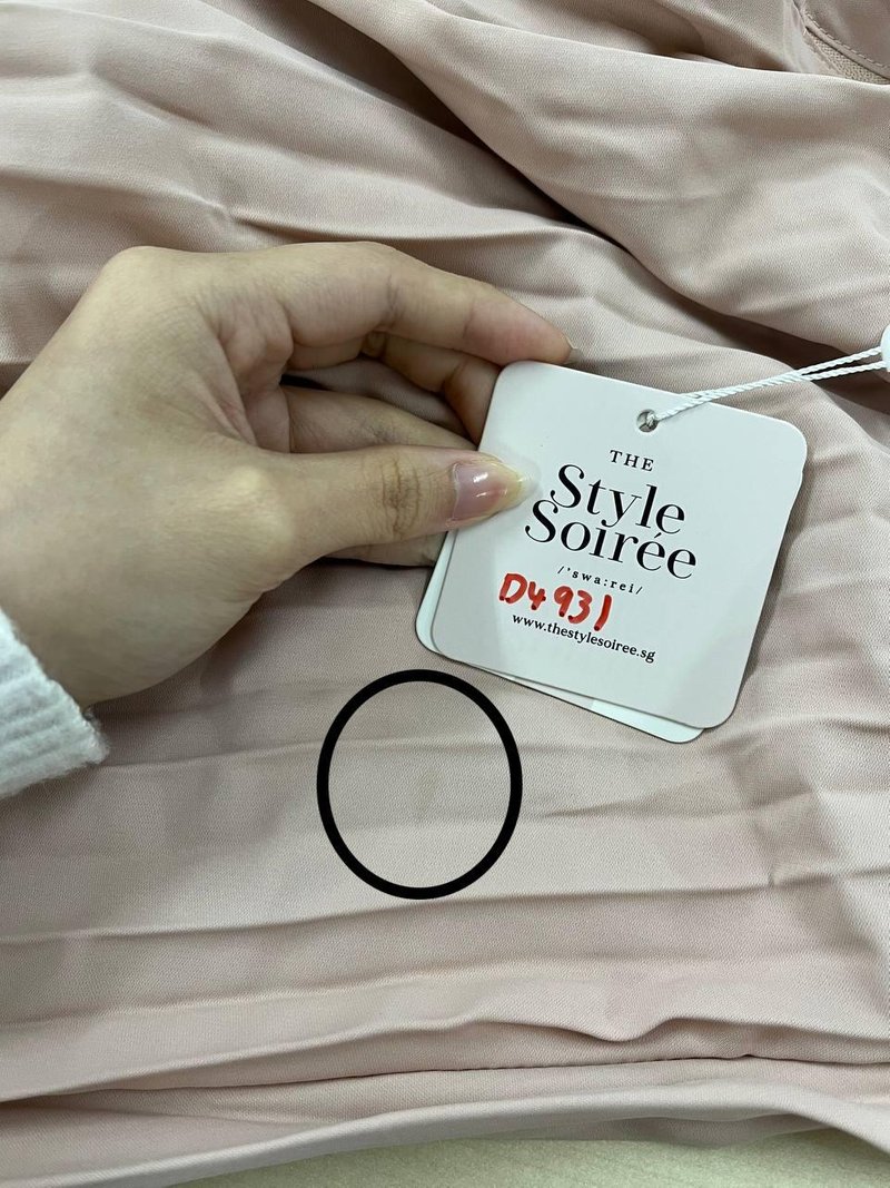 DEFECT | Perdi Pearl Pleated Jumpsuit in Light Pink in M DEFECT | Perdi Pearl Pleated Jumpsuit in Light Pink in M