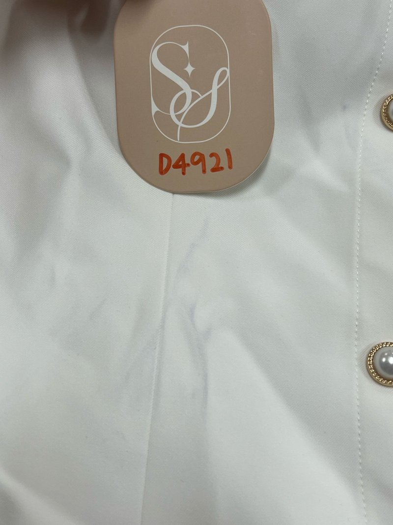 DEFECT | Pearie Pearl Romper Dress V2 in White in M DEFECT | Pearie Pearl Romper Dress V2 in White in M