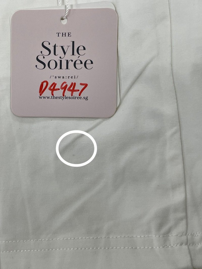 DEFECT | Raquel Ruched Co-ord Skirt in White in XS