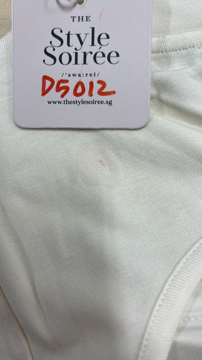 DEFECT | Beatrice Back Cut Out Tee in Cream Nude in M