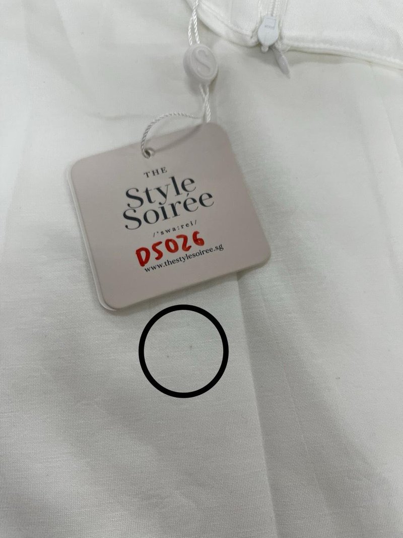 DEFECT | Rianne Ruched Midi Dress in White in XS DEFECT | Rianne Ruched Midi Dress in White in XS