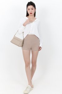 Kaline Highwaist Shorts V2 in Light Brown Kaline Highwaist Shorts V2 in Light Brown