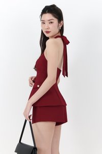 RESTOCKS | Cleef Co-ord Set in Dark Red