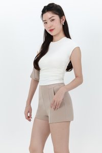 Rene Ruched Tee in White