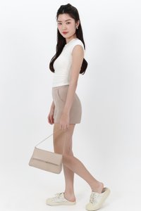 Rene Ruched Tee in White