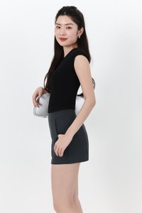 Rene Ruched Tee in Black Rene Ruched Tee in Black