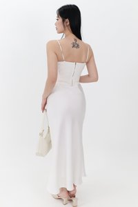 RESTOCKS | Chelsea Co-ord Satin Skirt in White ( Petite Length ) RESTOCKS | Chelsea Co-ord Satin Skirt in White ( Petite Length )