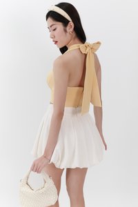 Trea Tie Front Top in Canary Yellow
