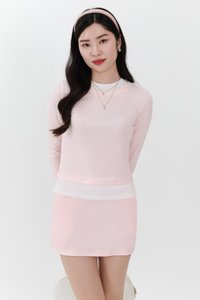 Chiara Co-ord Layered Sleeve Top in Light Soft Pink