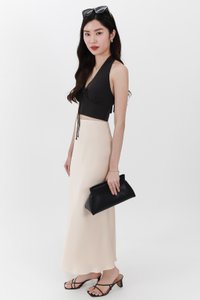 Trea Tie Front Top in Black