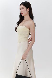 RESTOCKS | Chelsea Co-ord Mesh Top in Pale Yellow