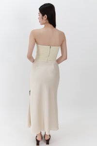 RESTOCKS | Chelsea Co-ord Satin Skirt in Champagne ( Petite Length ) RESTOCKS | Chelsea Co-ord Satin Skirt in Champagne ( Petite Length )