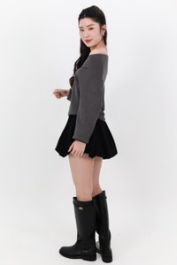 Odella Oversized Sweater Top in Dark Grey Odella Oversized Sweater Top in Dark Grey