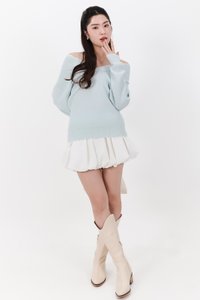 DEFECT | Odella Oversized Sweater Top in Ice Blue in S,M,L