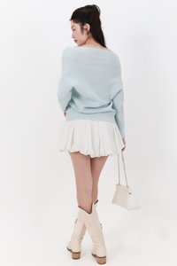 DEFECT | Odella Oversized Sweater Top in Ice Blue in S,M,L