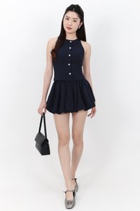 RESTOCKS | Clarie Co-ord Bubble Skorts V2 in Midnight RESTOCKS | Clarie Co-ord Bubble Skorts V2 in Midnight