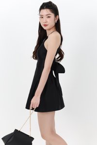 Heryn Halter Tie Back Dress in Black Heryn Halter Tie Back Dress in Black