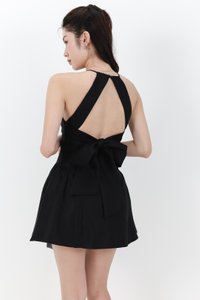 Heryn Halter Tie Back Dress in Black Heryn Halter Tie Back Dress in Black