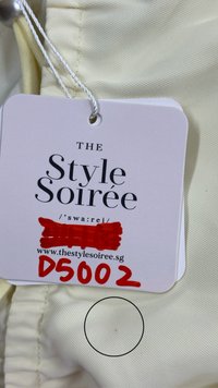 DEFECT | Claredy Cross Back Pearl Top in Light Yellow in S DEFECT | Claredy Cross Back Pearl Top in Light Yellow in S