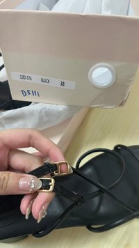 DEFECT | Reyanne Rope Strap Slingback Block Heels in Black in Size 38 DEFECT | Reyanne Rope Strap Slingback Block Heels in Black in Size 38